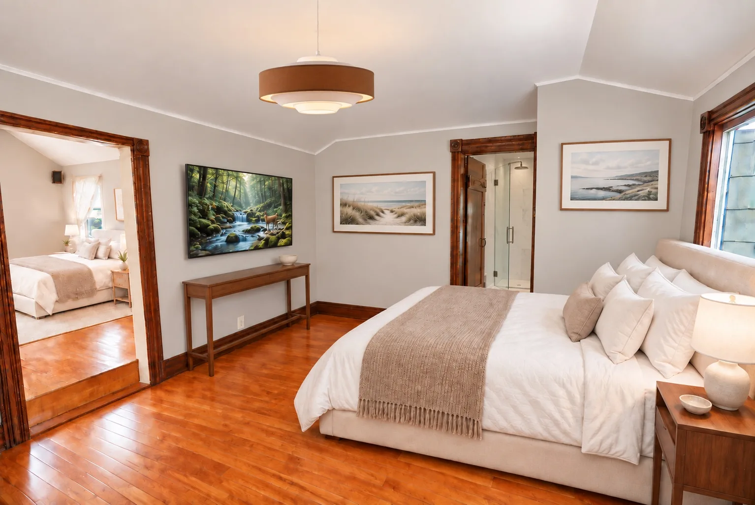 Virtually renovated and staged fourth bedroom